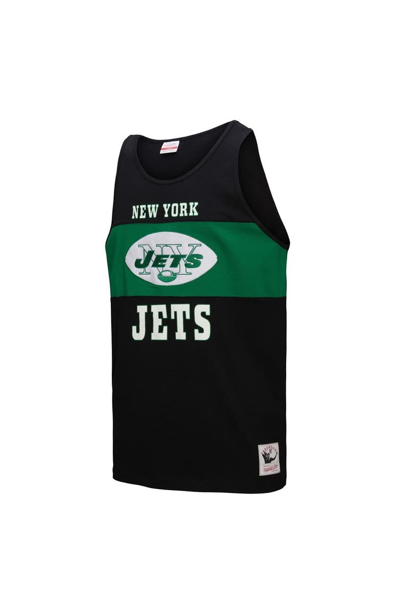 Mitchell & Ness Men's Mitchell & Ness Black New York Jets Retro Colorblock Tank Top, Alternate, color, Black