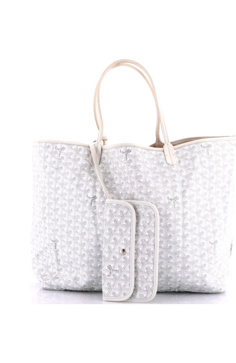 Pre-Owned Goyard Saint Louis Tote Coated Canvas GM, Alternate, color, White