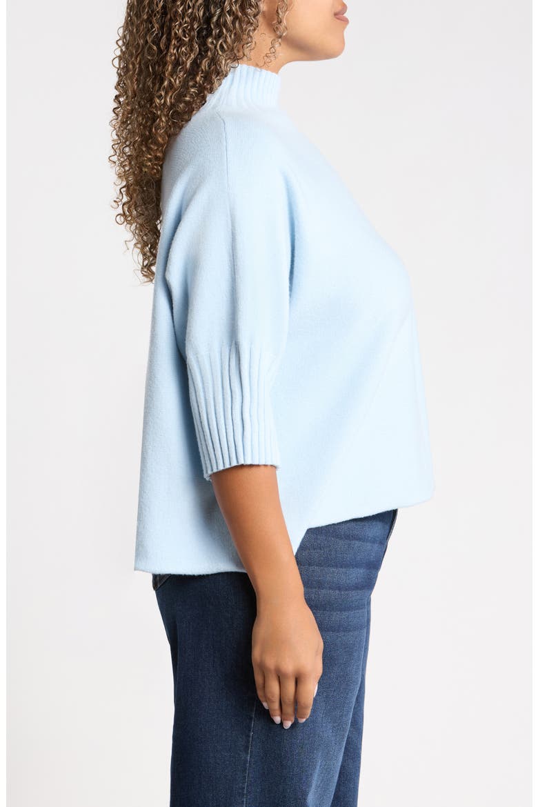 Crop Turtleneck Sweater, Alternate, color, BLUE
