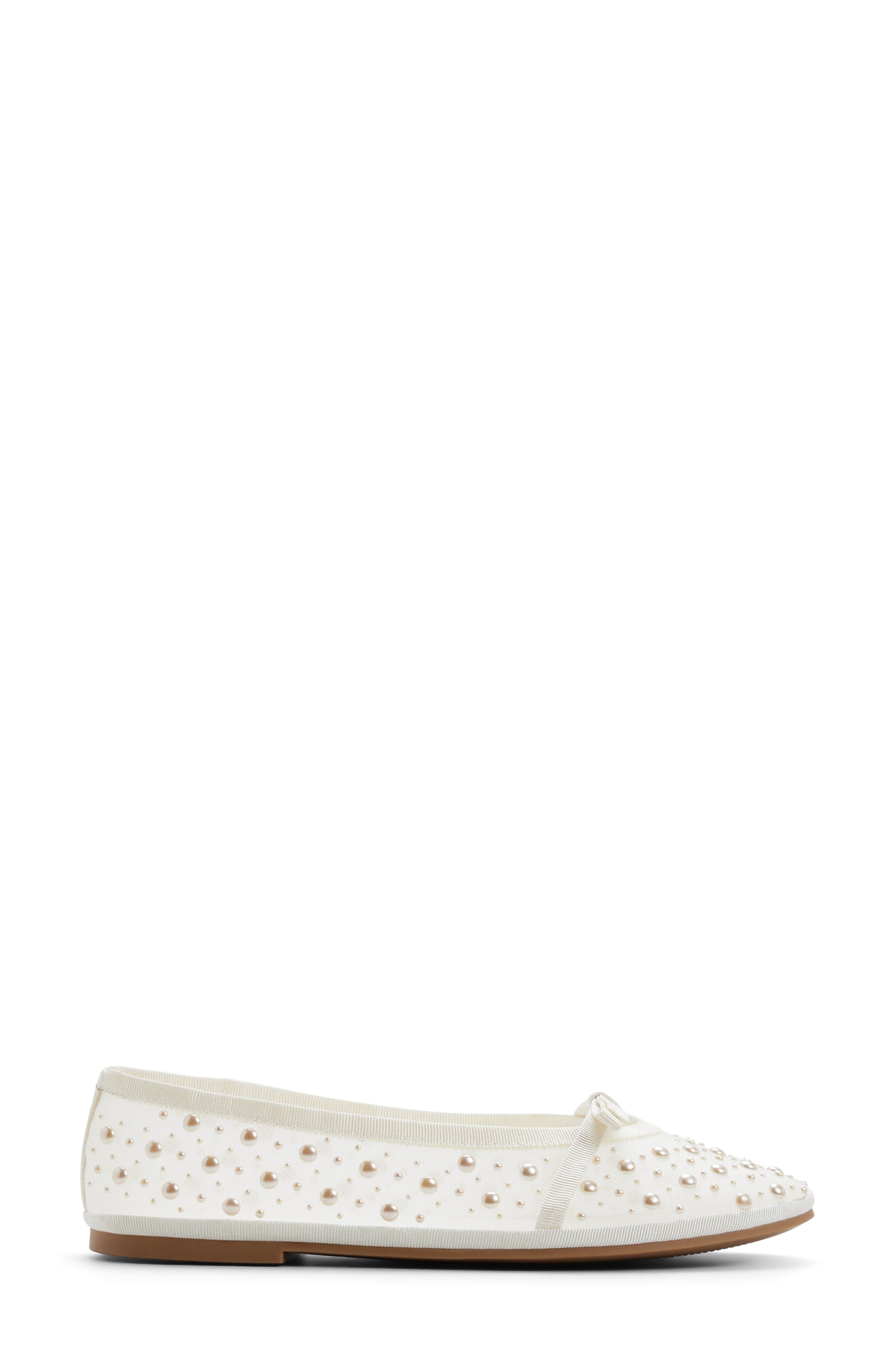 ALDO Aurabella Ballet Flat, Alternate, color, White/ Pearl