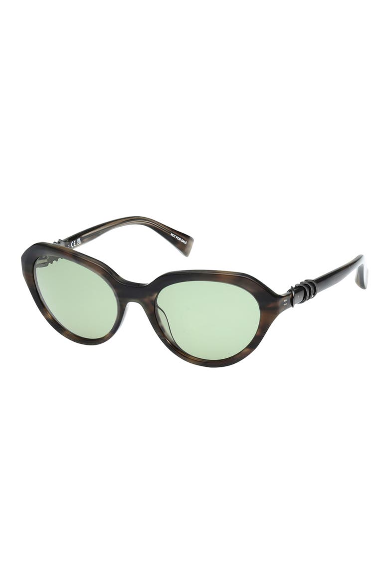 54mm Round Sunglasses, Alternate, color, SHINY MILKY GREY BROWN WATERCO