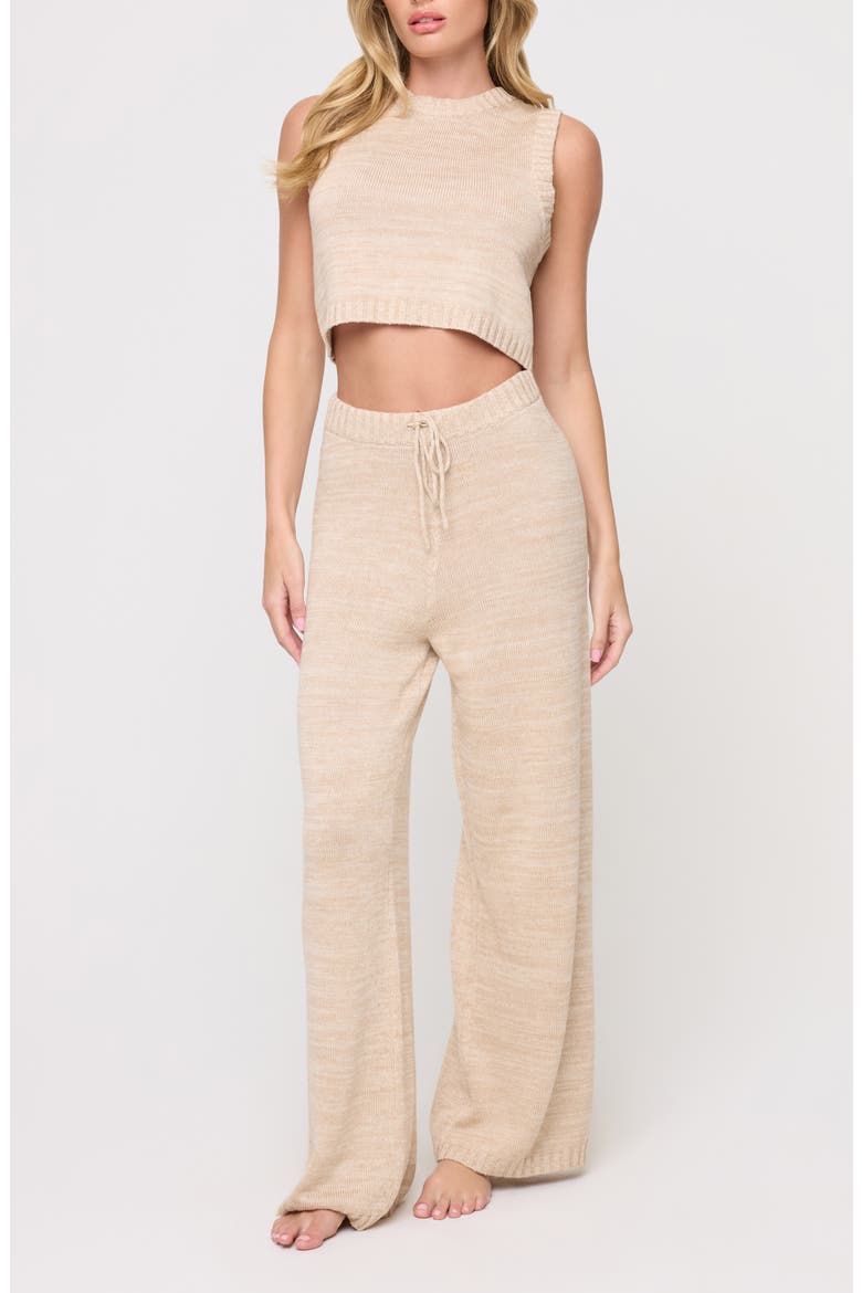En Route High Waist Knit Pants, Alternate, color, HEATHER OATMEAL