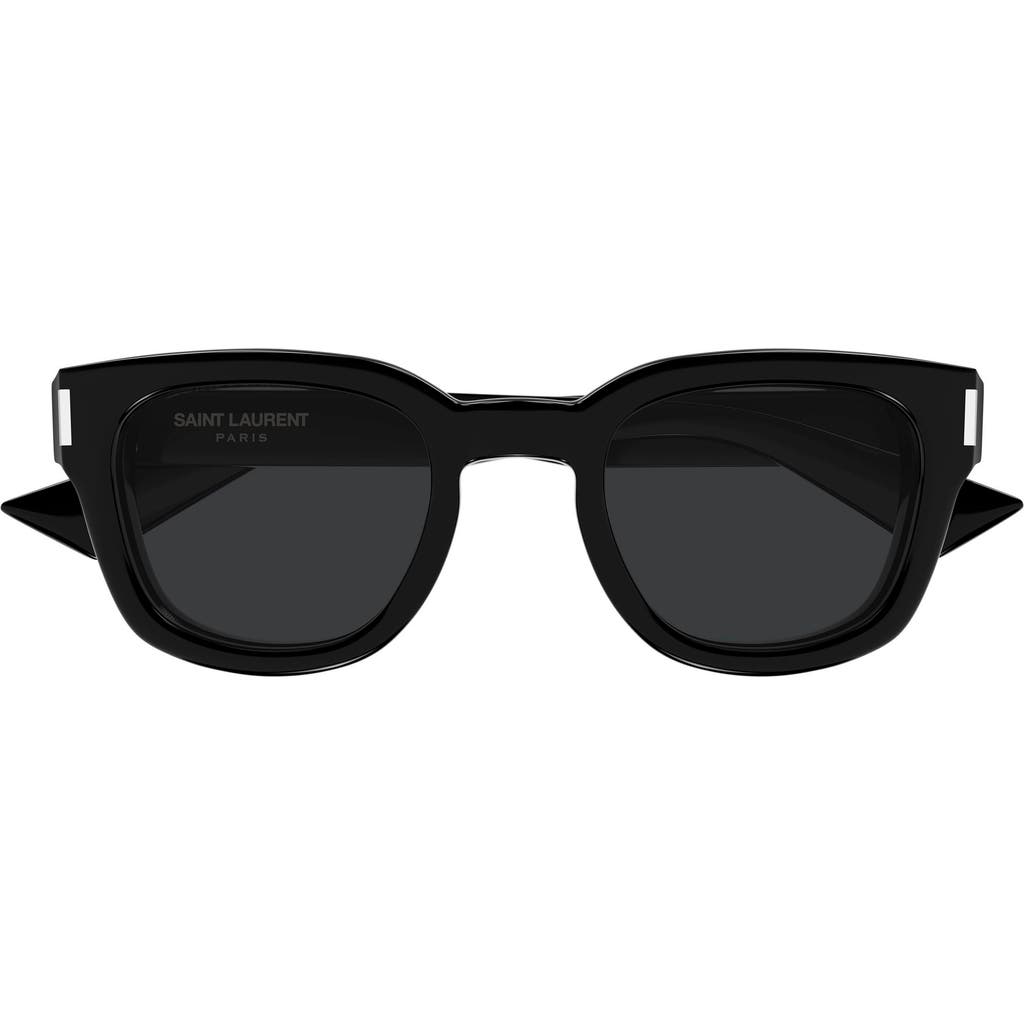 Saint Laurent 49mm Small Round Sunglasses in Black  product