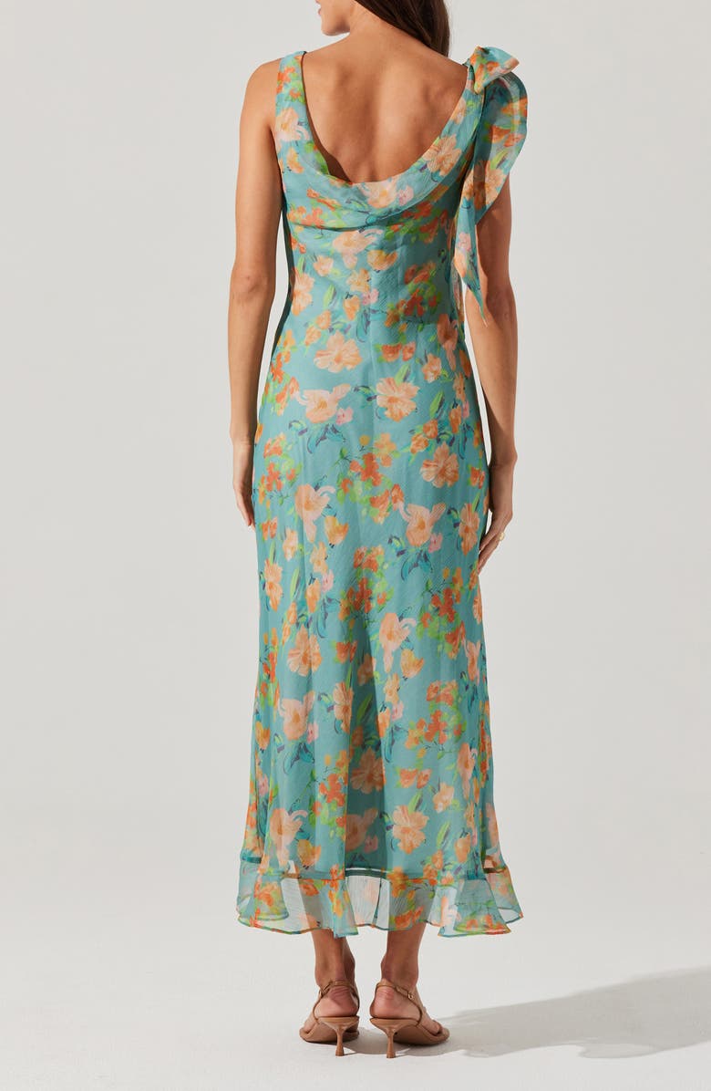 ASTR the Label Isabelle Floral Slipdress, Alternate, color, Blue Orange Floral