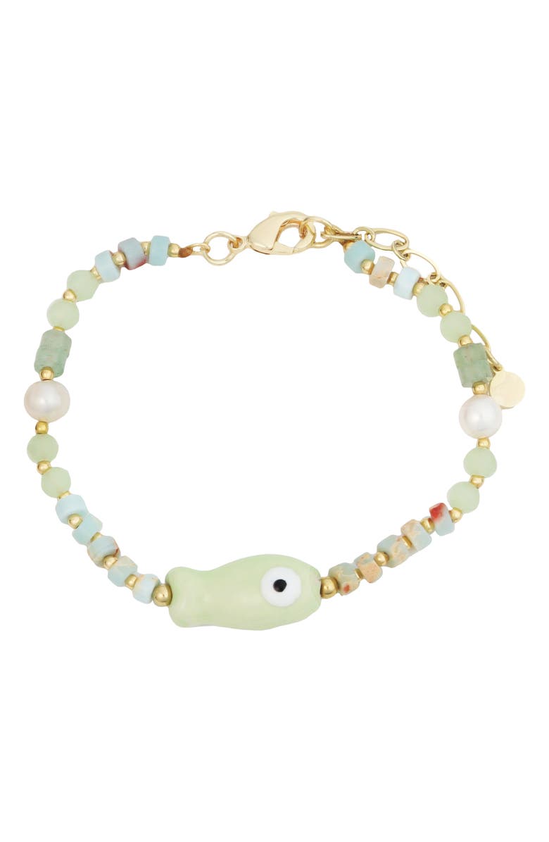 Panacea Mint Fish Bracelet, Main, color, Green