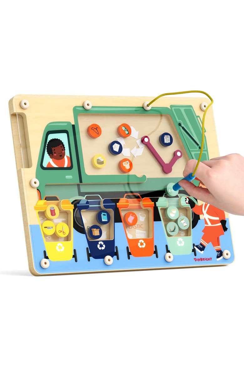Trash Truck Magnetic Maze Toy, Montessori Toys, Main, color, Multicolor