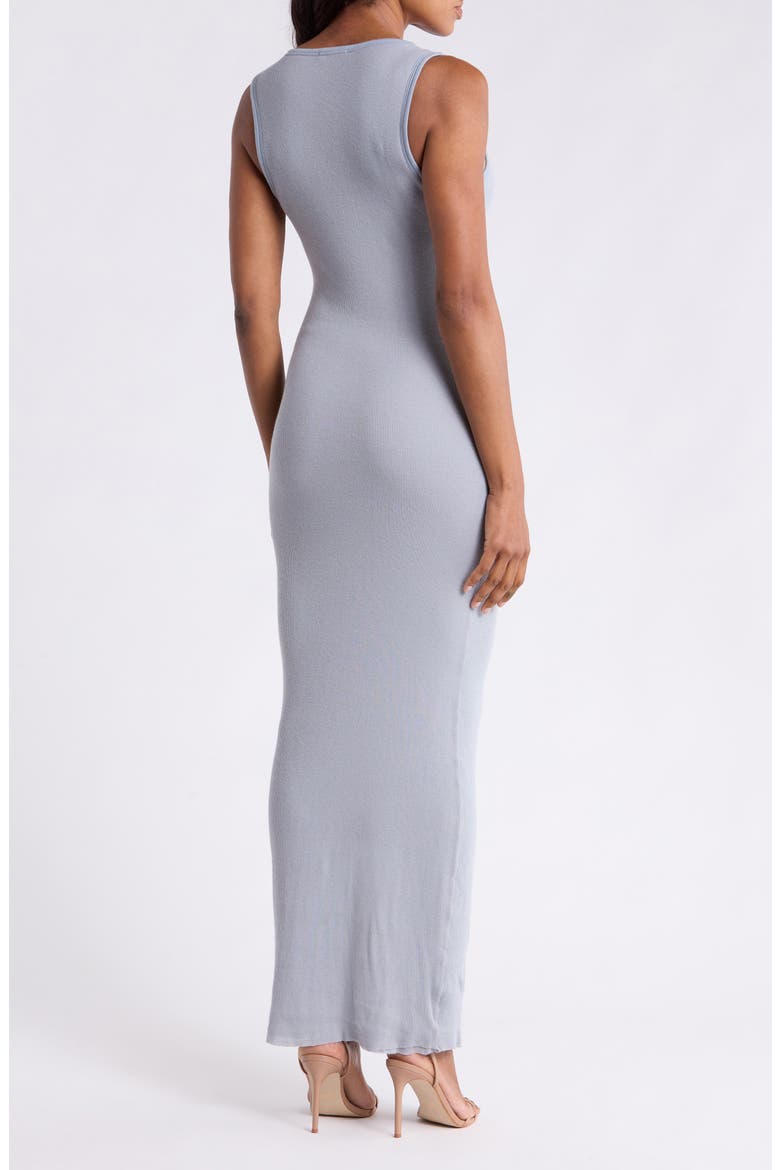 Cotton & Cashmere Ribbed Tank Maxi Dress, Alternate, color, GREY SKY