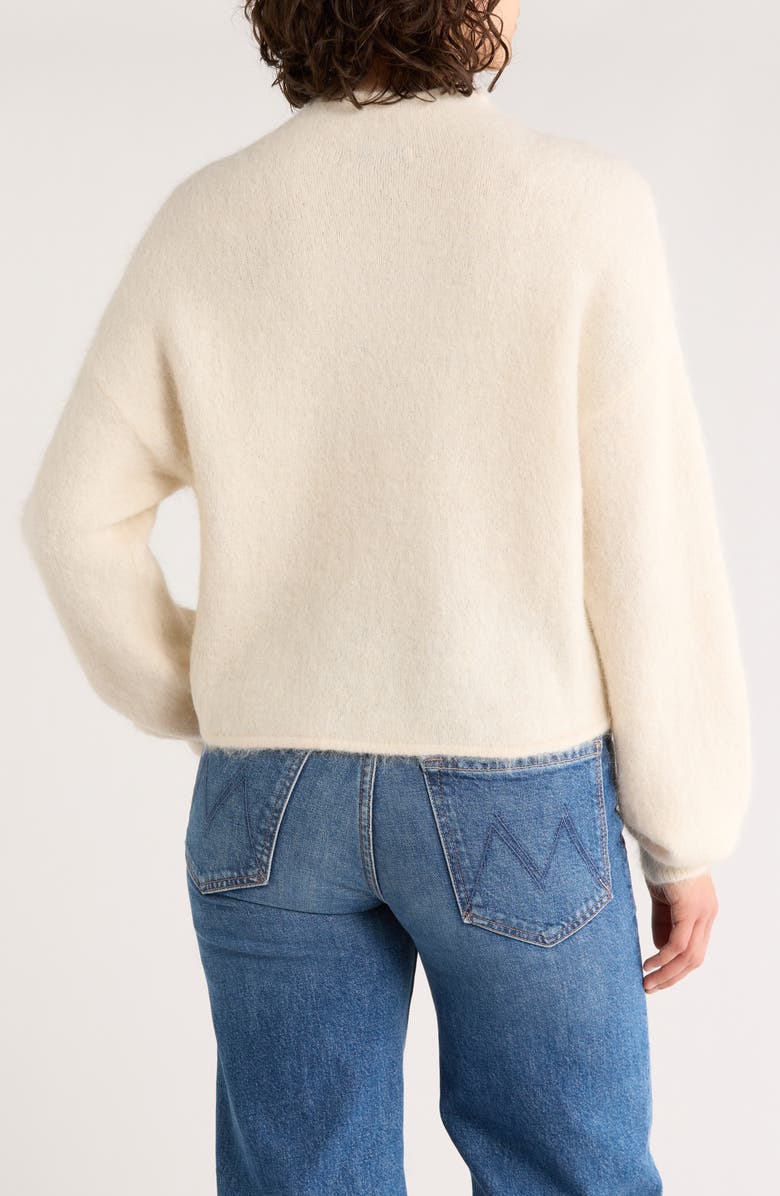 Marine Layer Suri Alpaca Blend Funnel Neck Sweater, Alternate, color, Cream