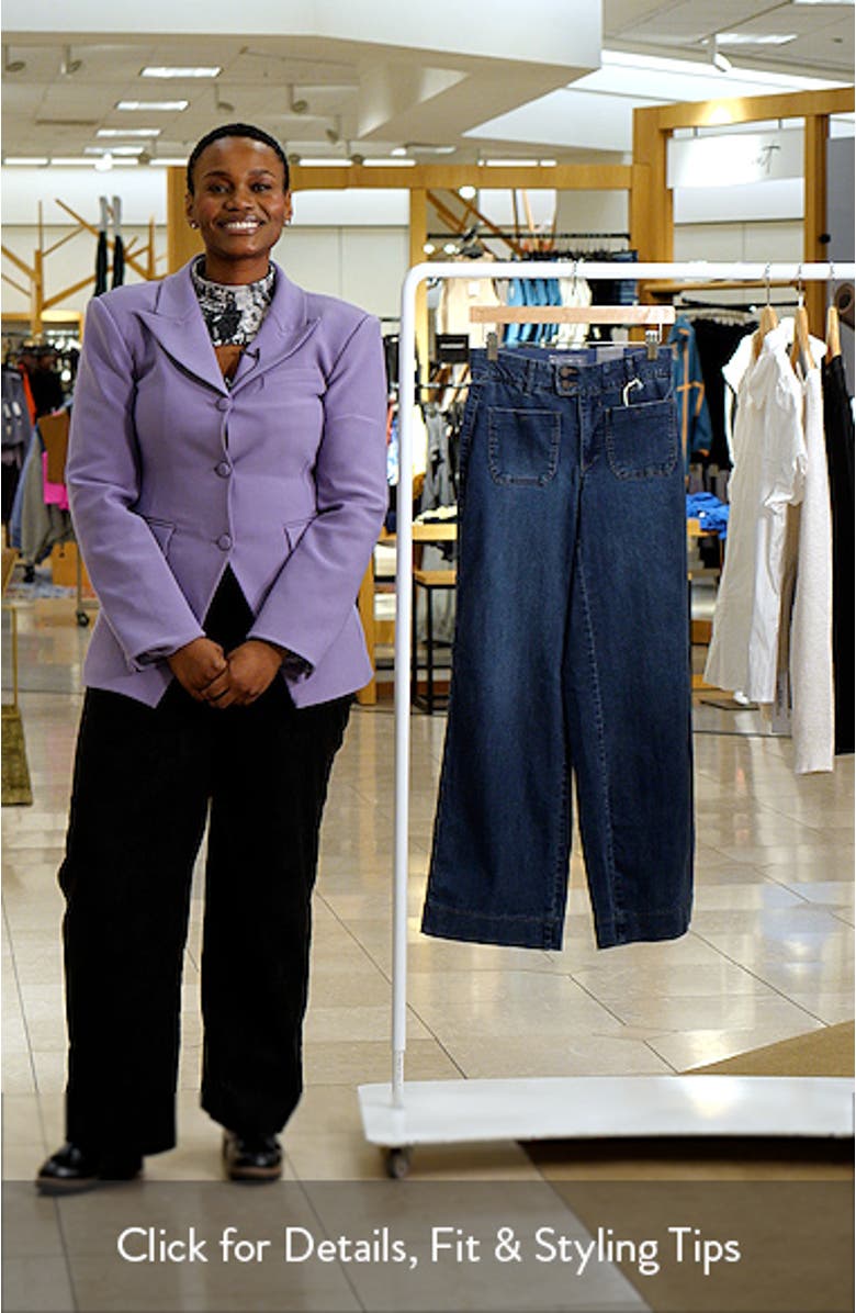 'Ab'Solution Patch Pocket High Waist Wide Leg Jeans, sales video thumbnail
