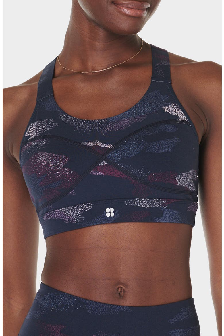 Power Sports Bra, Main, color, BLUE SPRAY CAMO PRINT