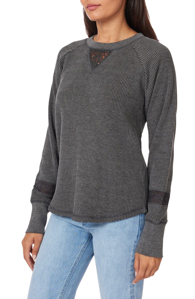 C & C California Nella Garment Dyed Waffle Raglan Shirt, Alternate, color, 