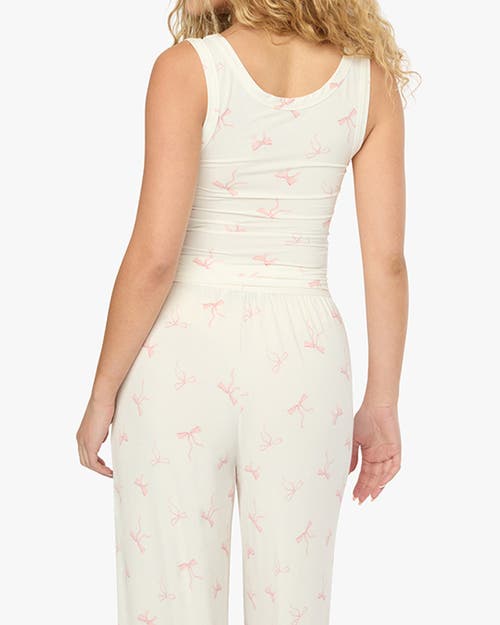 Weworewhat Ribbons Scoop Sleep Tank In White