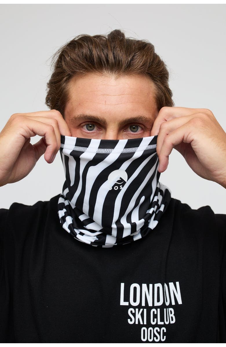 OOSC Neckwarmer - Hotel California Zebra Print, Main, color, Black And White Zebra Pattern