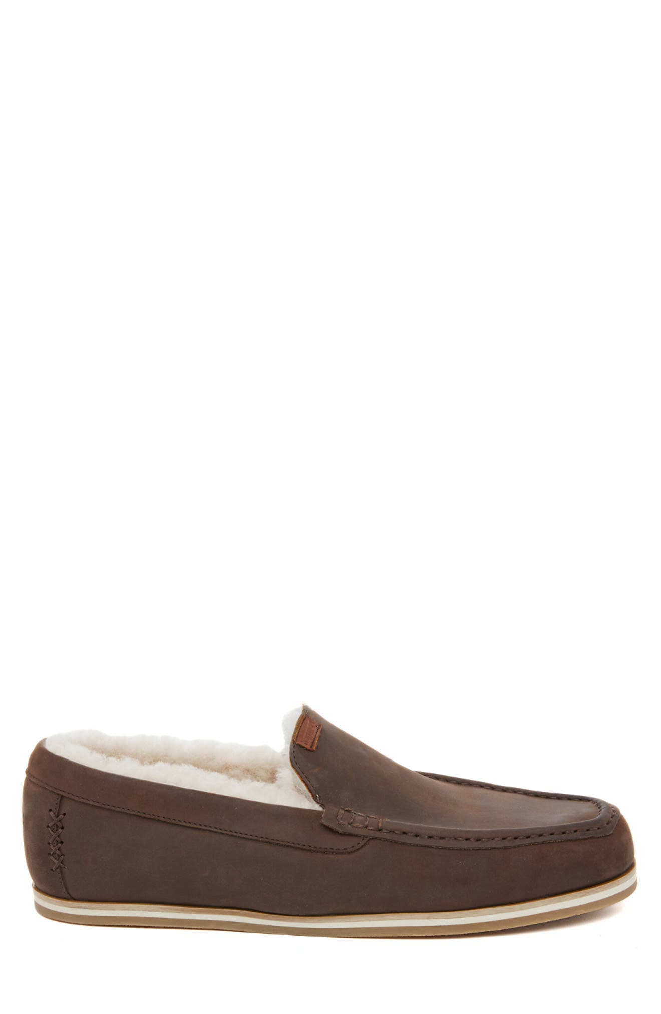 Hacienda LX Genuine Shearling Lined Slipper, Alternate, color, HAVANA BROWN