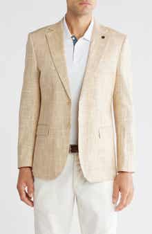 T.R. PREMIUM Slim Fit Wax Linen Blazer