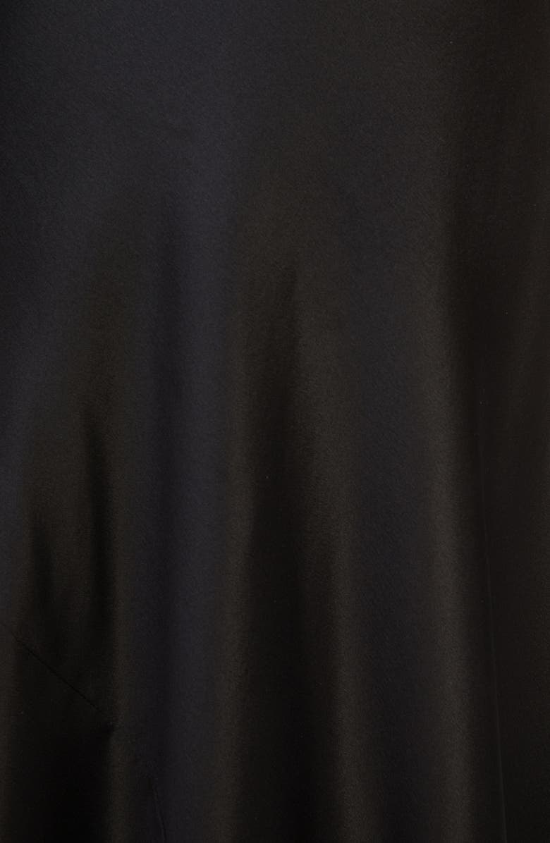 Saint Laurent Plunge Neck Open Back Silk Gown, Alternate, color,