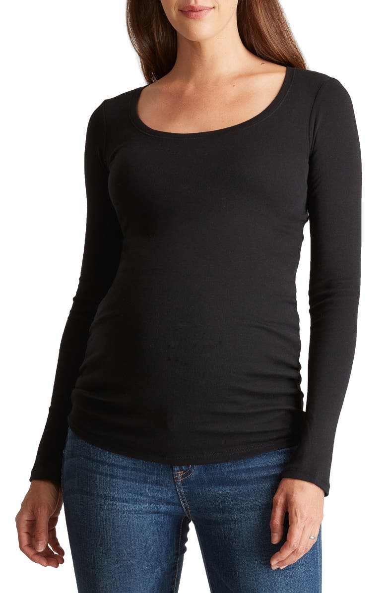 Ingrid & Isabel<sup>®</sup> Scoop Neck Maternity Tee, Main, color,