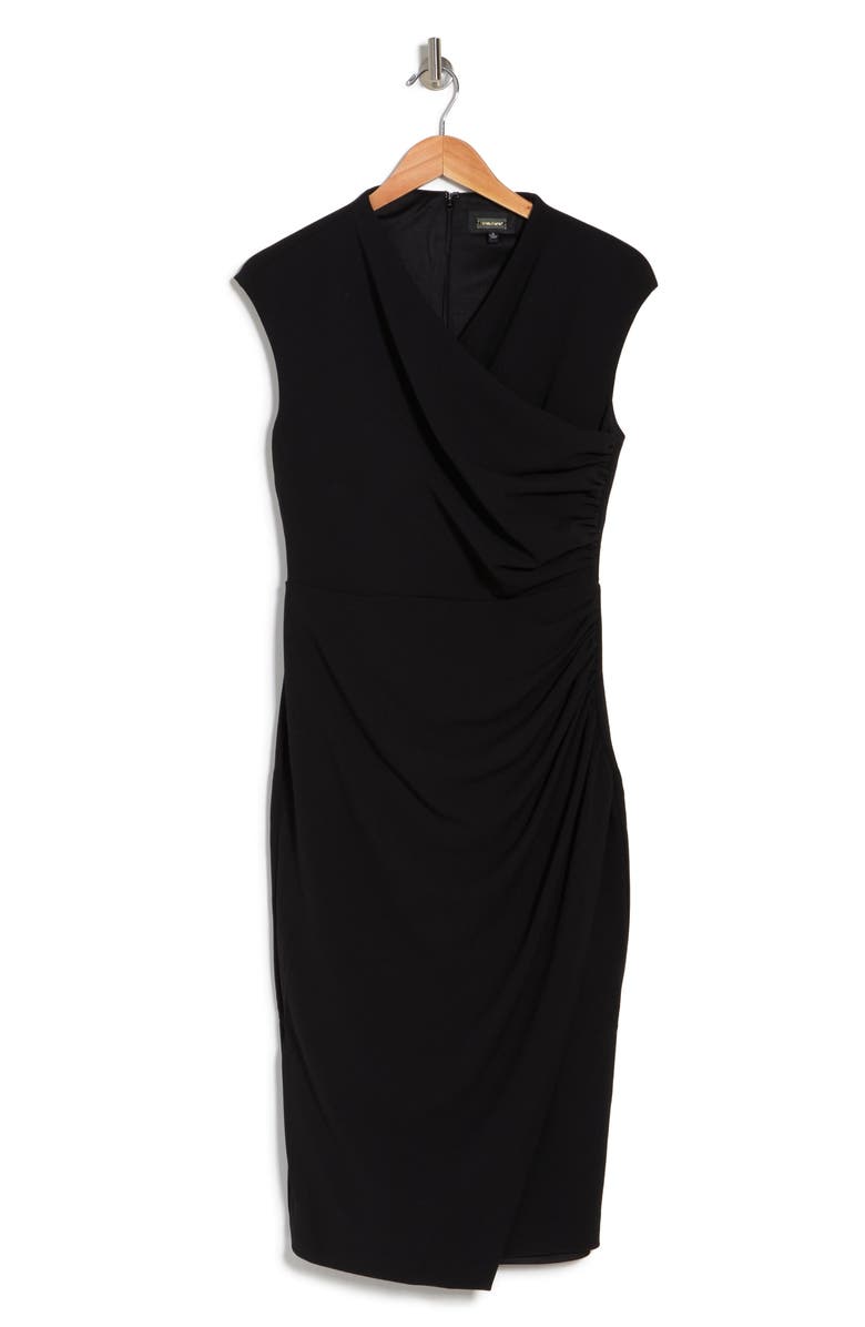 Alexia Admor Yoon Cap Sleeve Draped Sheath Dress, Alternate, color,
