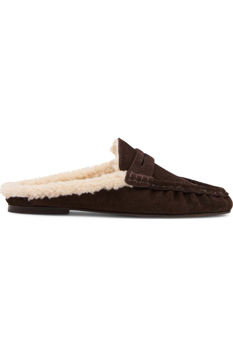 Steve Madden Rafe Faux Shearling Lined Mule, Alternate, color, Chocolate Brown Suede