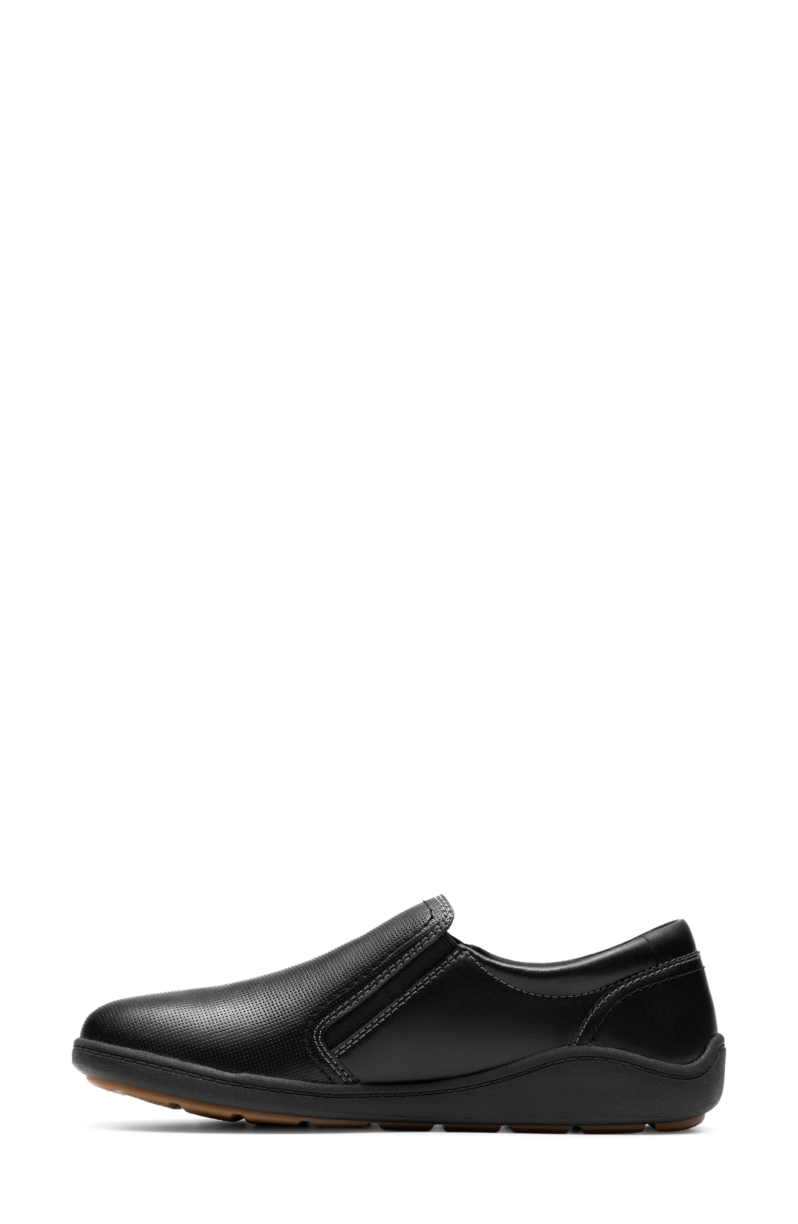 Bryianne Ashly Leather Skimmer, Alternate, color, BLACK LEATHER