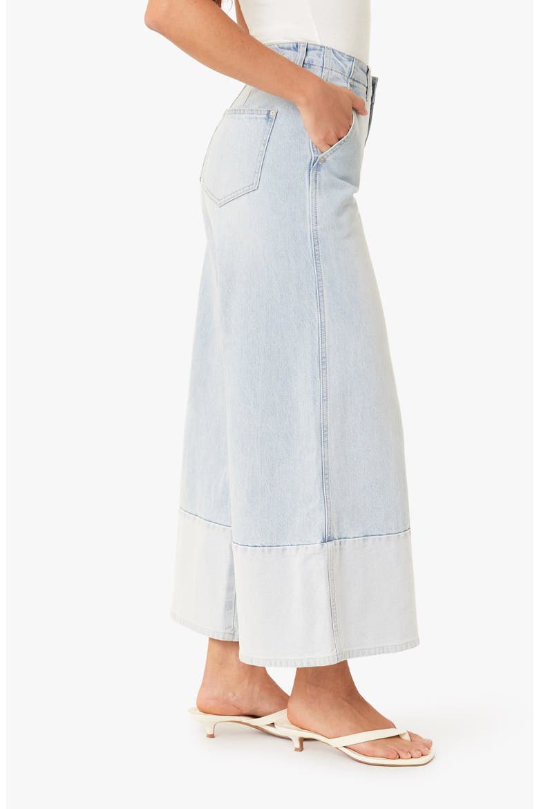 Addie Cuffed Gaucho Jeans, Alternate, color, GLACIER