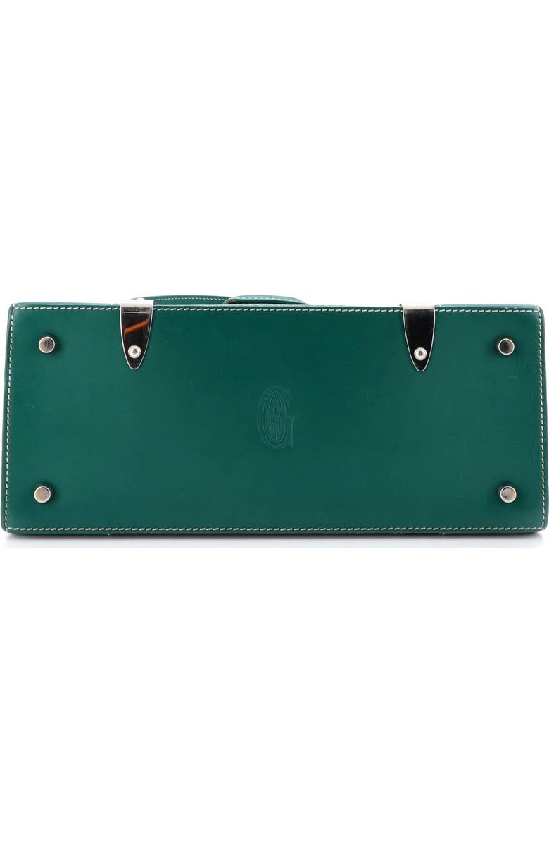 Pre-Owned Goyard Saigon Top Handle Bag Coated Canvas with Leather PM, Alternate, color, Green