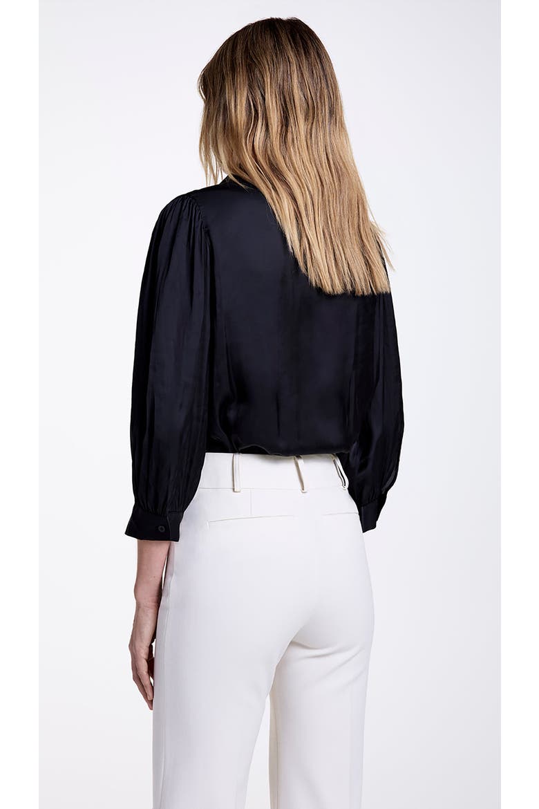 Shirred Pocket Blouse, Alternate, color, Black