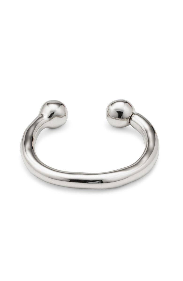 UNODE50 Double Bead Bangle, Alternate, color, Silver