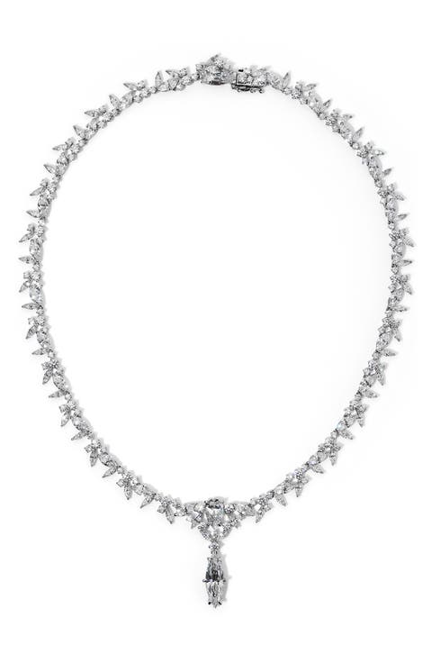 Cannes Laurel Cubic Zirconia Collar Necklace