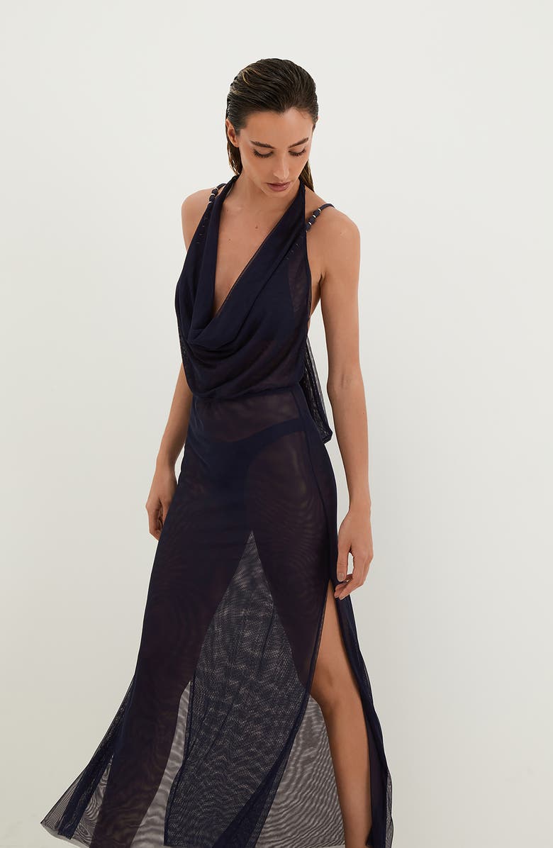 ViX Paula Hermanny Tilly Cover-Up Dress, Alternate, color, Blue