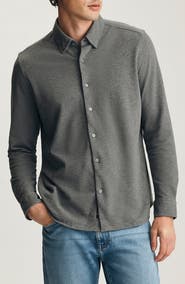 Mavi Jeans <p>Cotton Knit Button-Up Shirt</p>