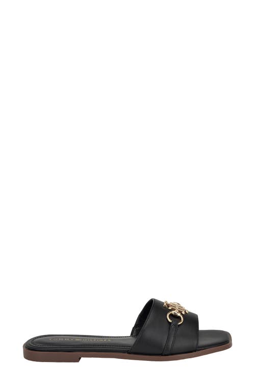 Tommy Hilfiger Pipper Slide Sandal In Black
