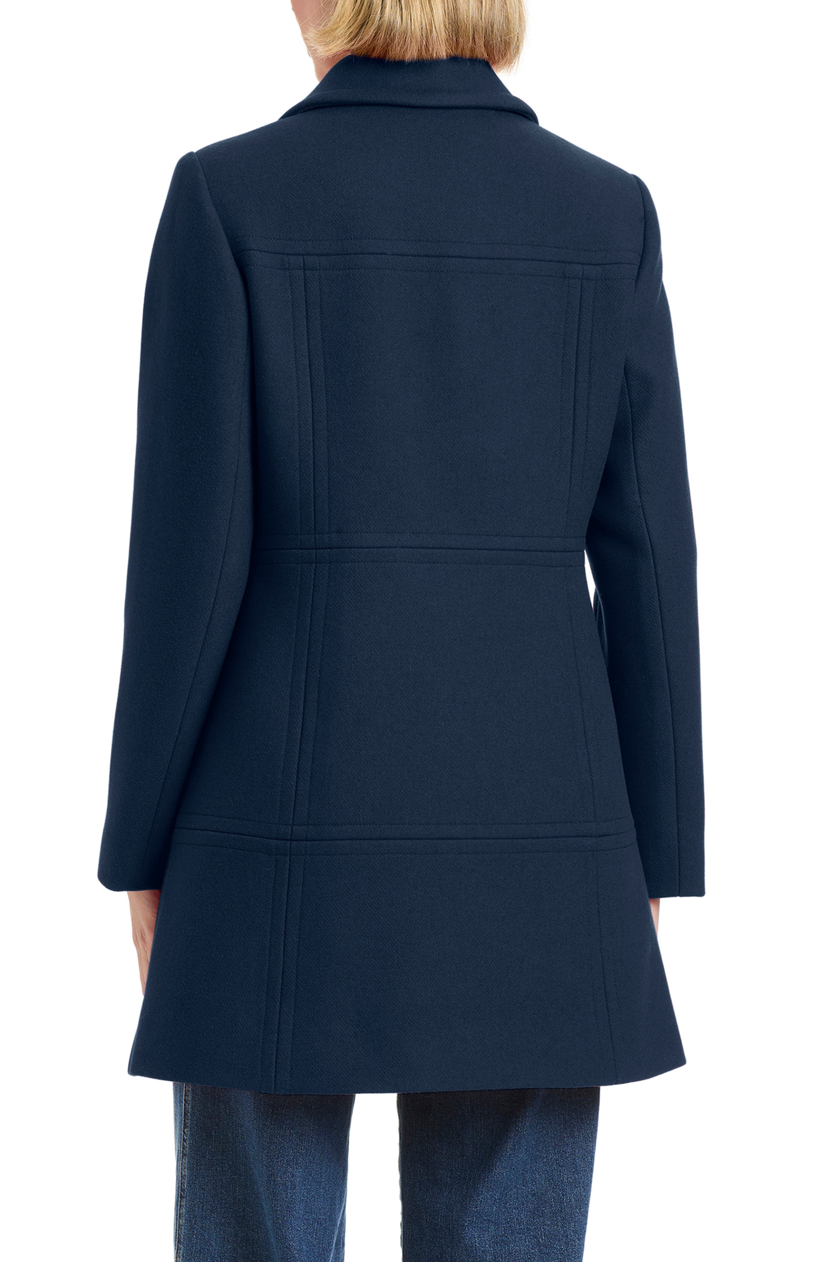 Kate Spade New York Double Breasted Wool Blend A-Line Coat (Women