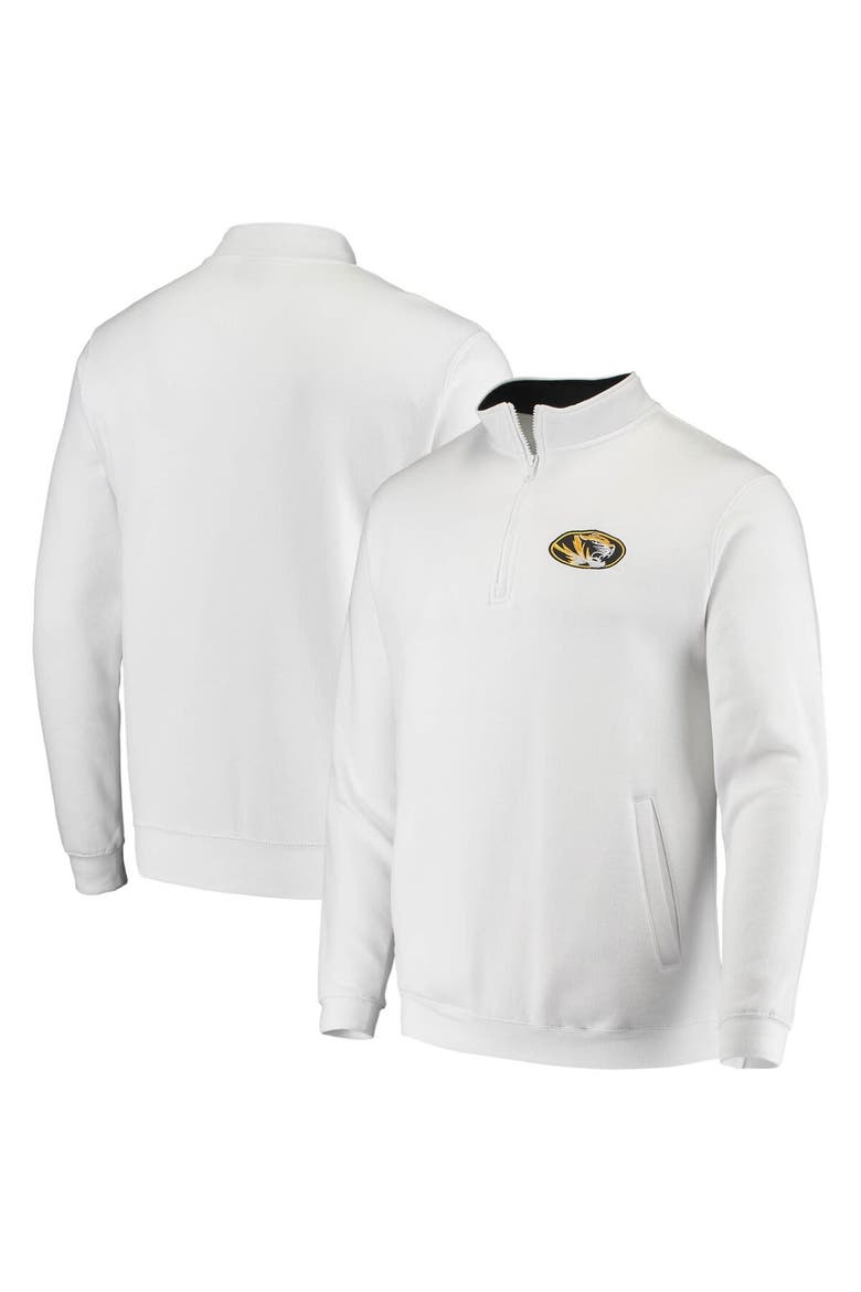 Men's Colosseum White Missouri Tigers Tortugas Logo Quarter-Zip Jacket, Main, color, White