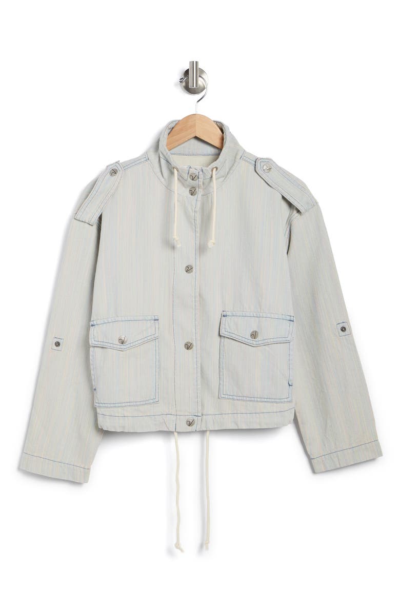 Vigoss Denim Bomber Jacket, Alternate, color, 