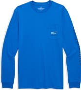 vineyard vines Rippled Fish Whale Fill Long Sleeve Pocket Graphic T-Shirt
