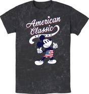 Mickey & Friends Men's Retro American Classic Short Sleeve Graphic T-Shirt