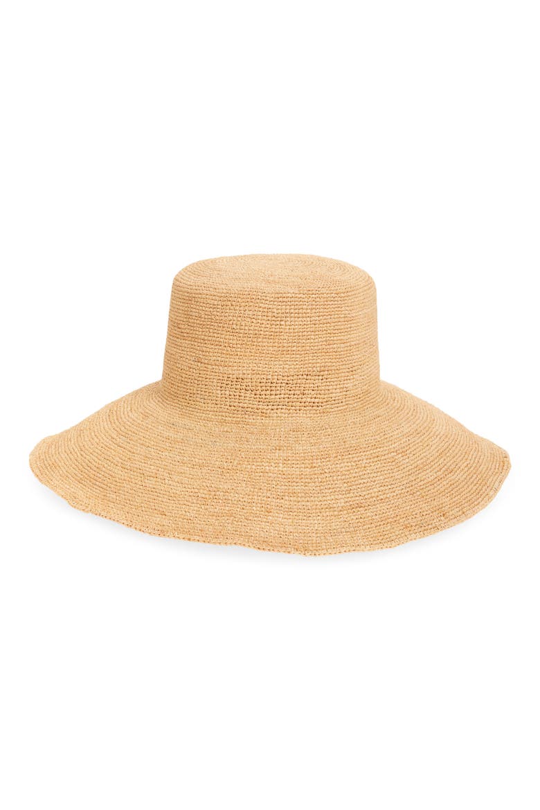 The Inca Wide Brim Straw Bucket Hat, Main, color, NATURAL