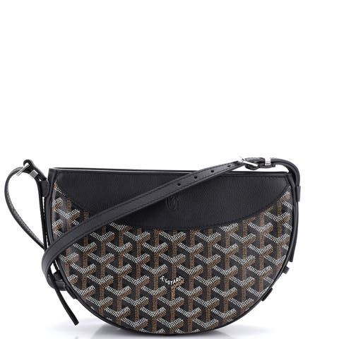 Hirondelle Shoulder Bag Coated Canvas and Leather