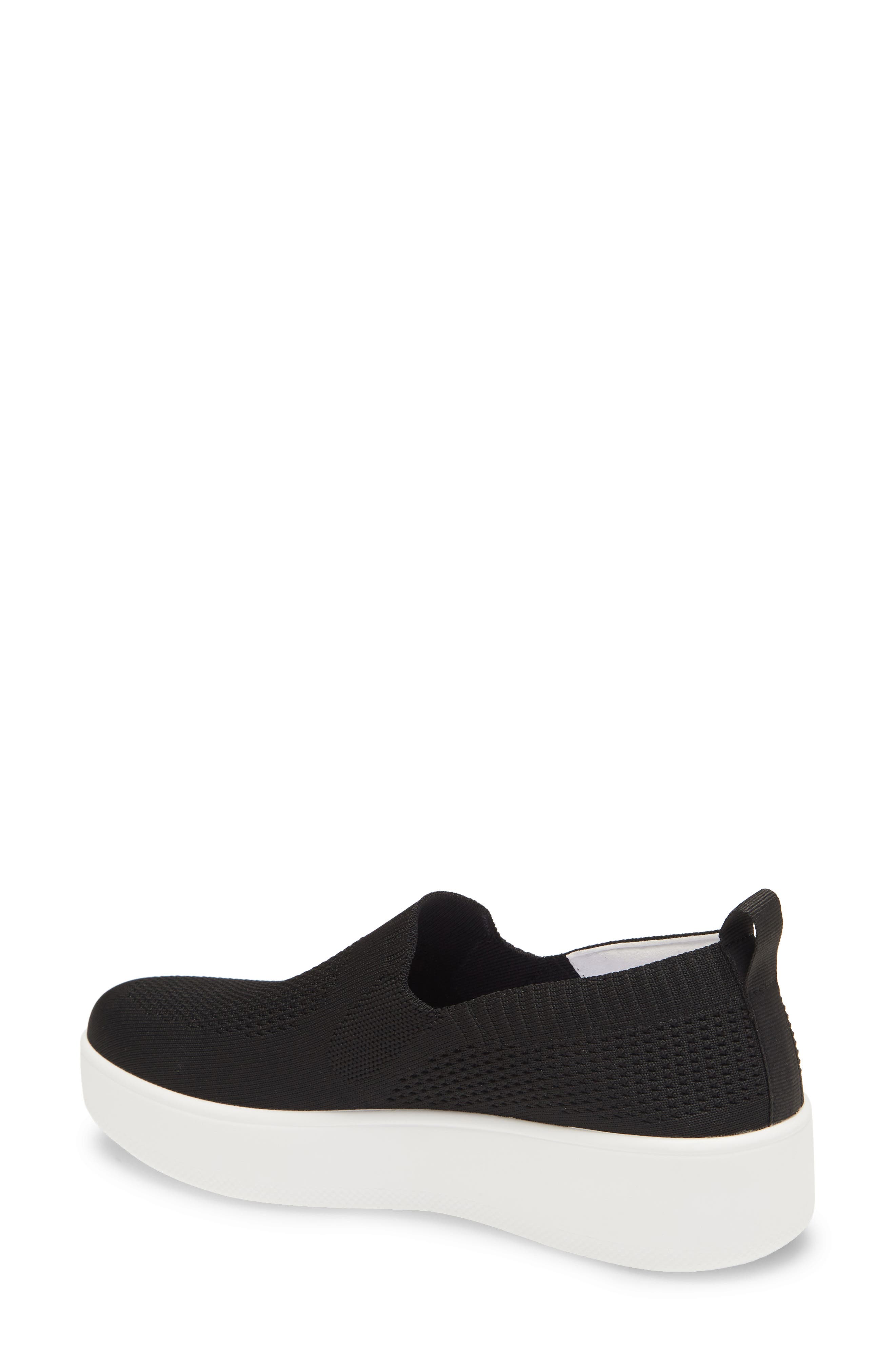 Qaravan Platform Slip-On Sneaker, Alternate, color, BLACK TOP FABRIC