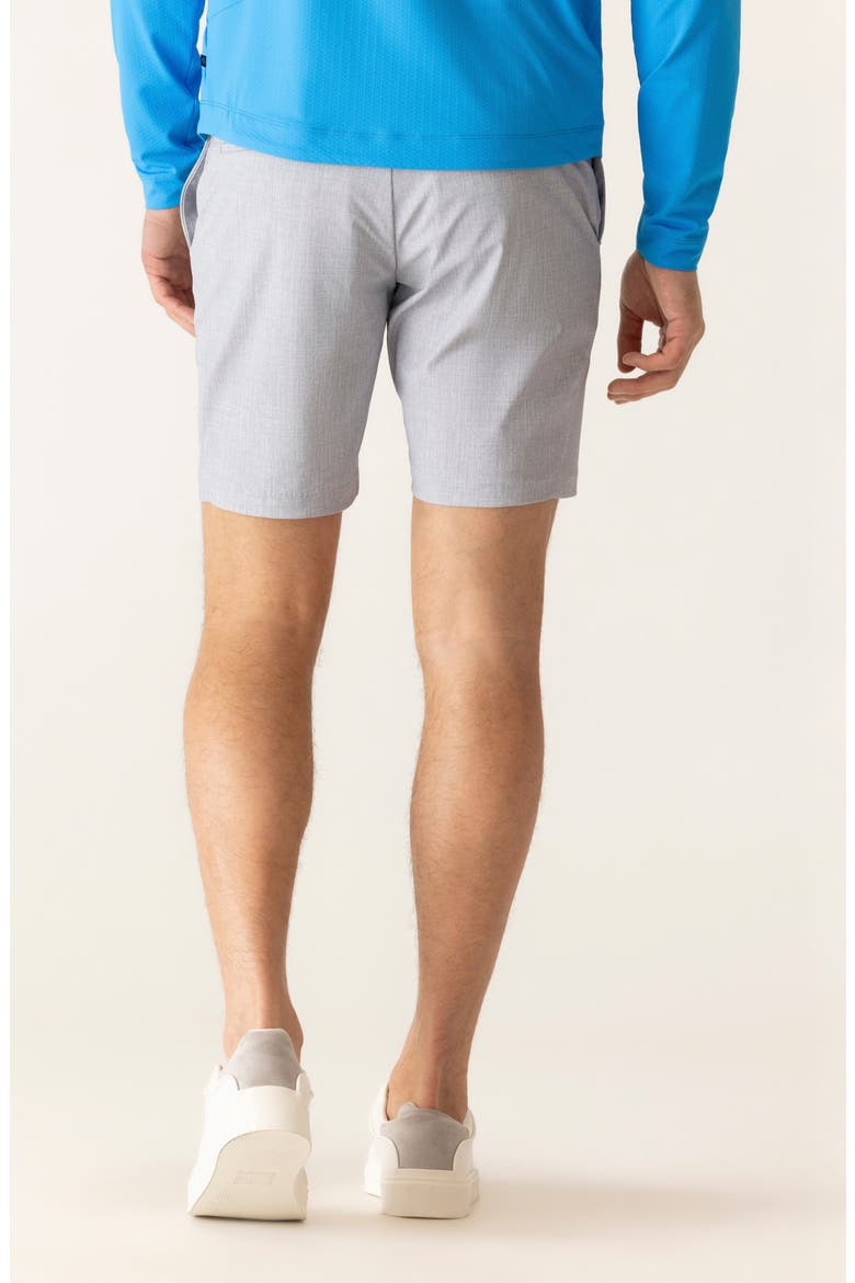 Galaxy 8.5-Inch Flat Front Knit Nylon Blend Bermuda Shorts, Alternate, color, SILVER