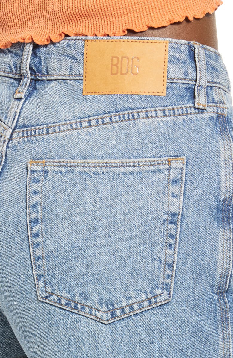 BDG Urban Outfitters Ripped Superhigh Waist Puddle Jeans, Alternate, color, 