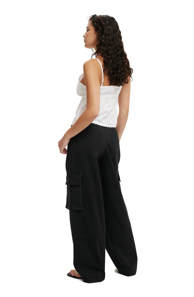 Cotton On Women's Benny Cargo Pant, Alternate, color, Washed Black