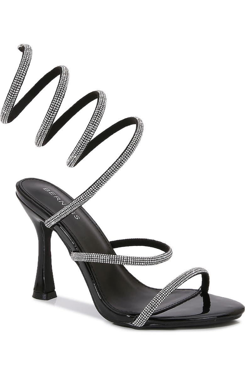 BERNESS Alexandra Ankle Wrap Sandal, Main, color, Black