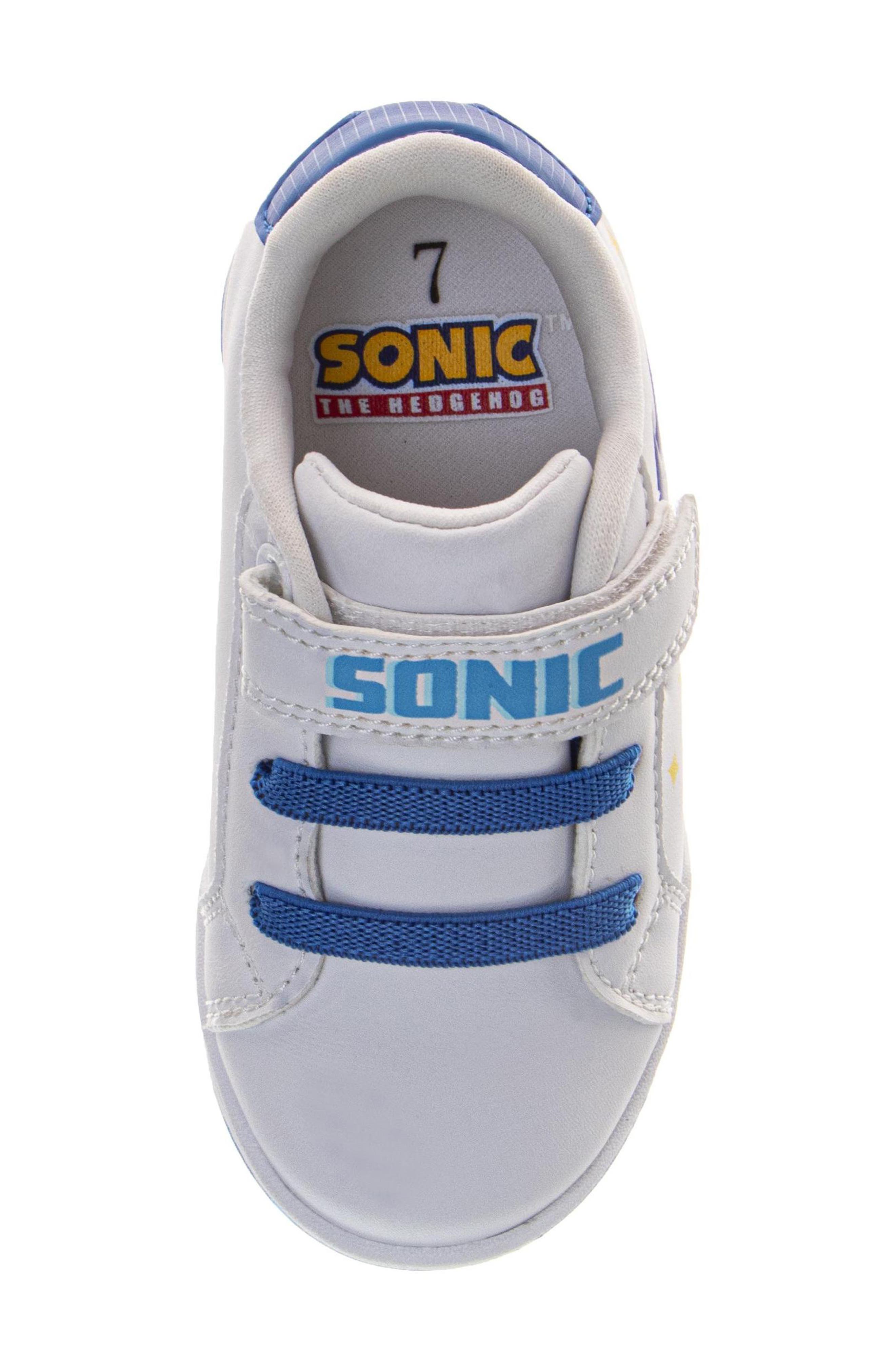 Kids' Sonic the Hedgehog Fast Dash Sneaker, Alternate, color, WHITE BLUE