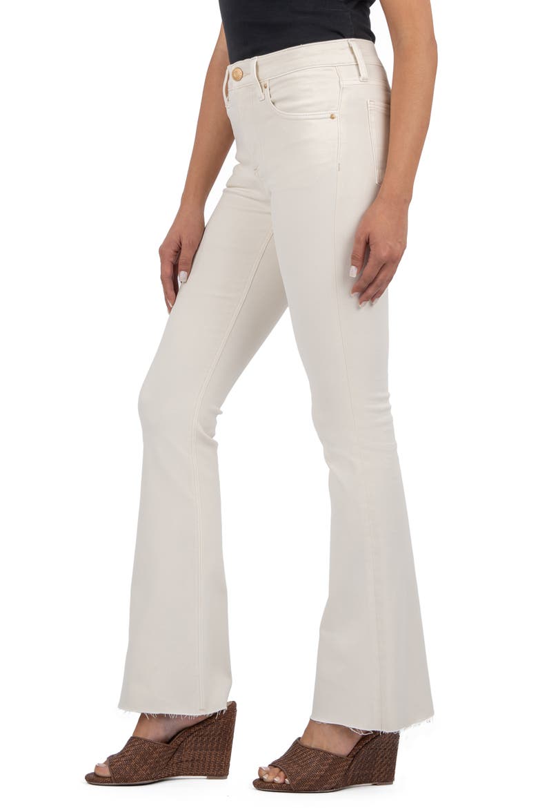 Stella High Waist Flare Jeans, Alternate, color, ECRU