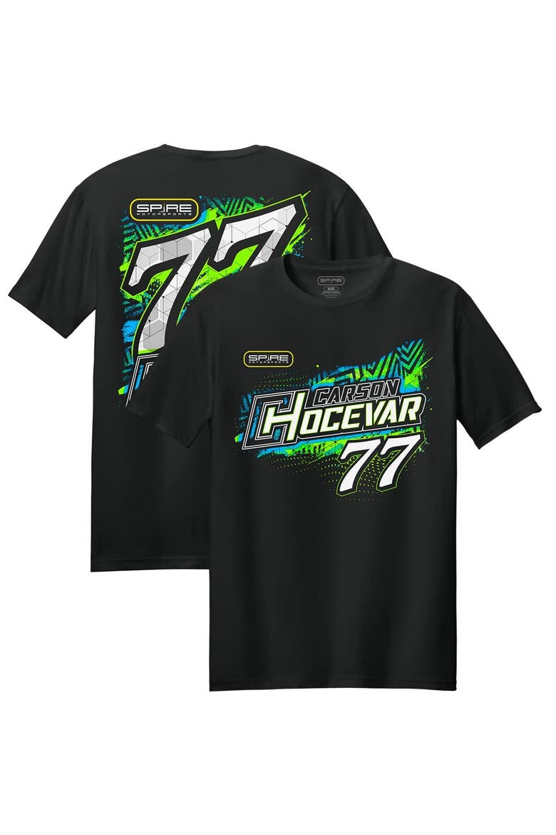 Men's Spire Motorsports  Black Carson Hocevar Lifestyle T-Shirt, Main, color, Black
