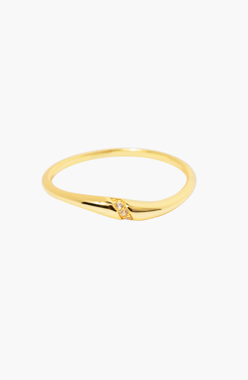 Little Sky Stone Liana Wave Ring In Gold