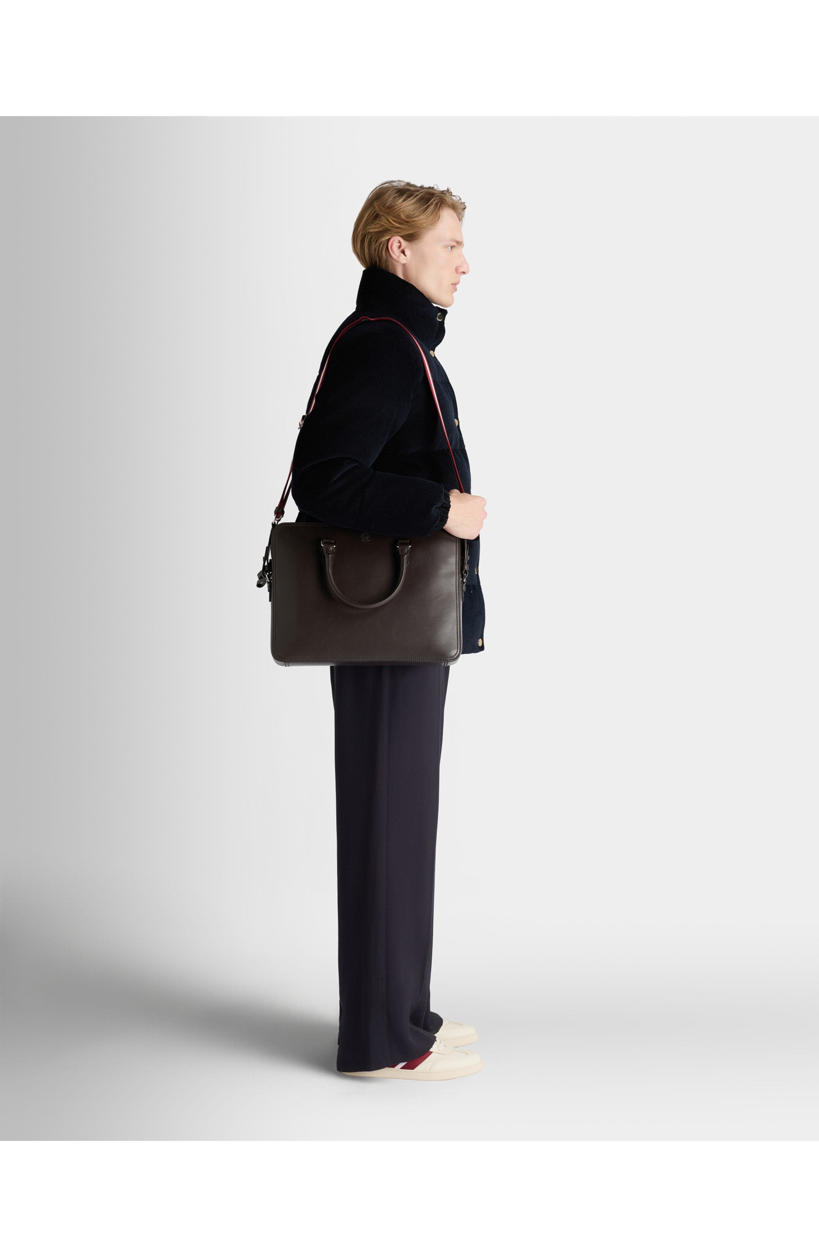 Bally Ray Briefcase, Alternate, color, Brown