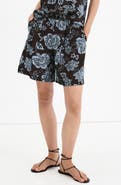 MANGO Pleated Floral Shorts
